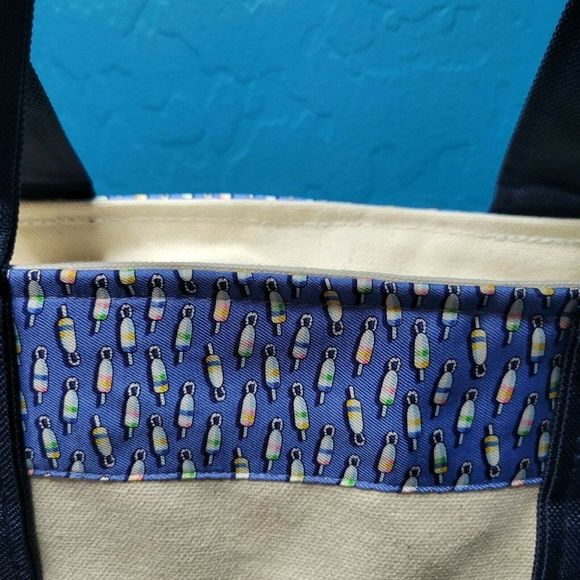 Vineyard Vines Marthas Vineyard Nautical Theme Medium Canvas Tote - Picture 3 of 7